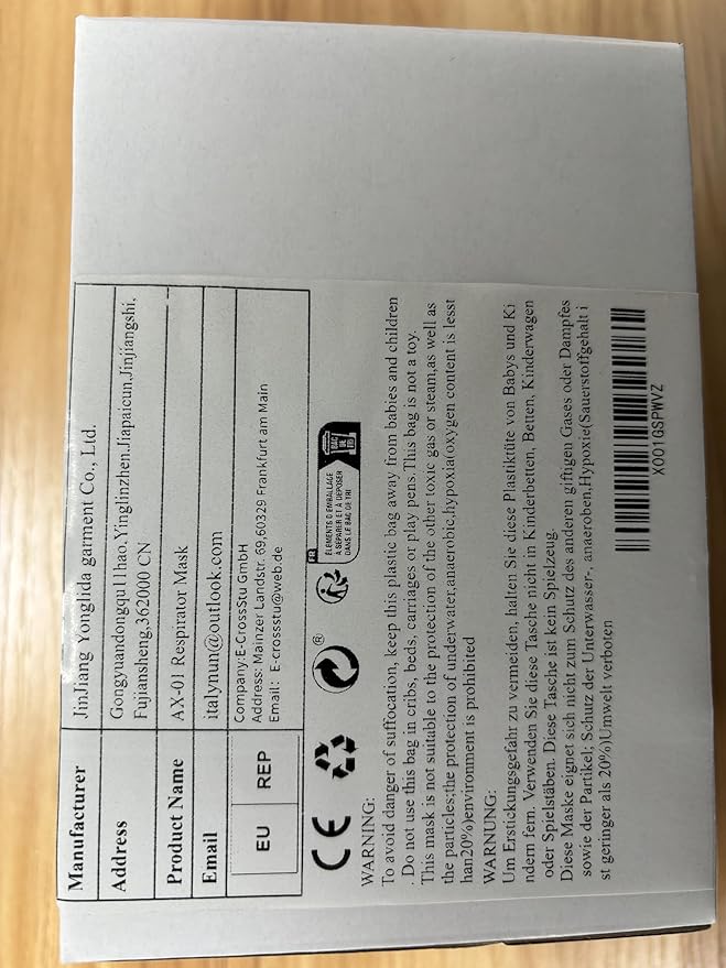 RANKSING Respirator Mask with Filters to Against Dust Gases Fumes Asbestos Organic Vapors Chemicals while Painting Spraying Sanding Welding Construct and Work Portable Protection PPE