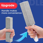 AZEN 5 Pack Pumice Stone for Cleaning, Pumie Scouring Stick with Handle, Pumice Stone Toilet Bowl Cleaner, Hard Water Stain Remover for Toilet, Bathroom, Kitchen Sink, Grill