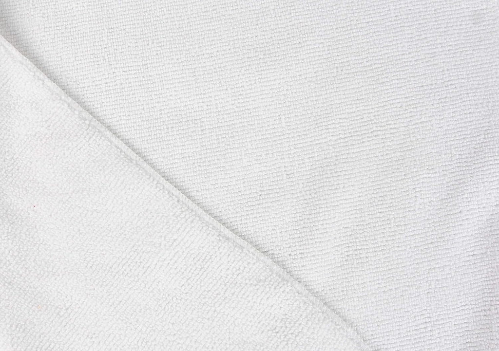 Tricol Clean Professional Extra-Thick Microfiber Cleaning Cloth 12 Pack White (16IN x 16IN, 300GSM, Commercial Grade All-Purpose Microfiber Highly Absorbent, LINT-Free, Streak-Free Cleaning Towels)