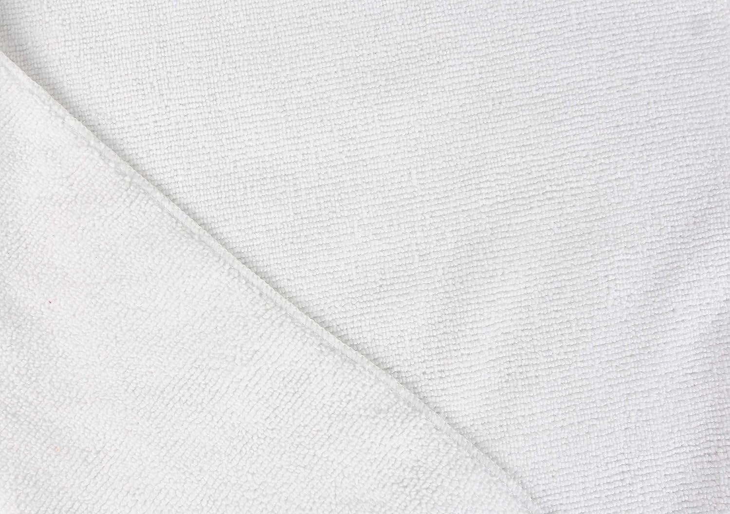 Tricol Clean Professional Extra-Thick Microfiber Cleaning Cloth 12 Pack White (16IN x 16IN, 300GSM, Commercial Grade All-Purpose Microfiber Highly Absorbent, LINT-Free, Streak-Free Cleaning Towels)