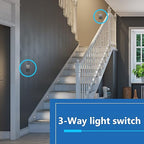 LIDER Minimalist Design Matte Finish Lighted Decorator Switch, Frameless Paddle Switch with Locator Light, Grounding Screw, 3-Way or Single Pole 15A 120V UL Listed LS15-3W-SG5P Space Gray 5 Pack