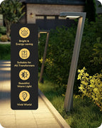 EDISHINE Low Voltage Pathway Lights Wired, 2700K 100LM 5.5W 50000Hrs 12V Waterproof Outdoor Lighting & Accessories, Modern Aluminum Electric LED Path Lights for Sidewalk Yard Garden