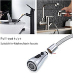 Spray Hose for Kitchen Faucets, Pull Down Replacement, Kitchen Sink Faucet Pull-Out Spray Replacement Hose， 59-inch Chrome Finish