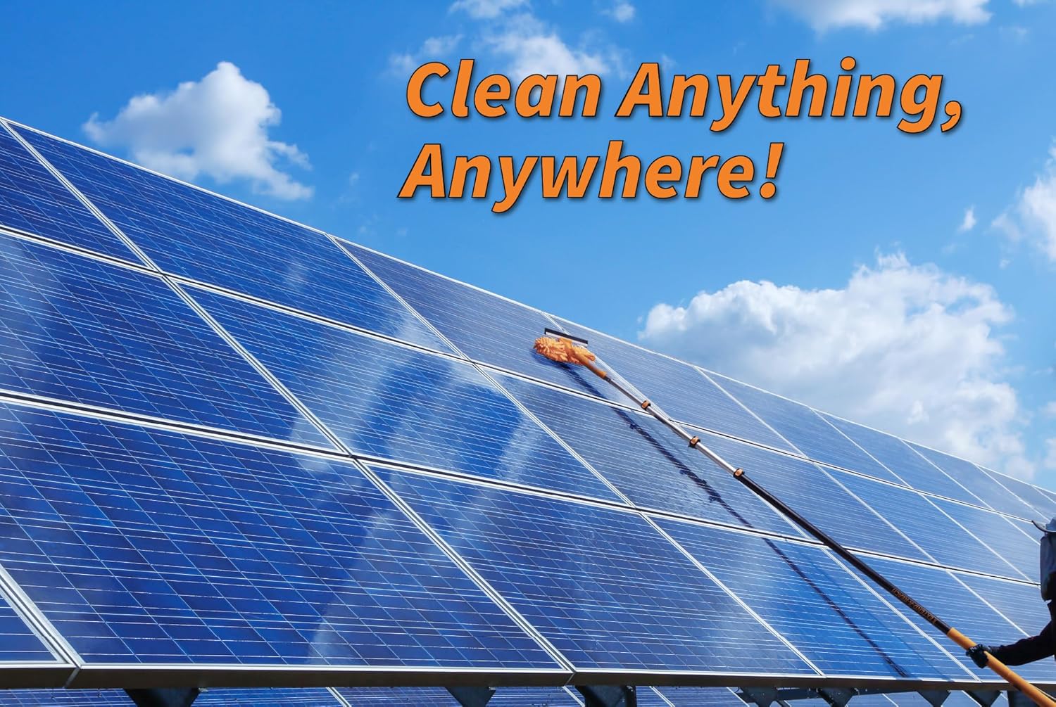 4-12 ft Window Washing Kit with Extension Pole (20+ Foot Reach) // Window Cleaning Tool & Window Washer Squeegee with Telescopic Extension Pole // Best Indoor Outdoor Window Washing Equipment