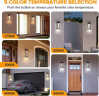 LUTEC Outdoor Wall Light Fixtures, 5 Color Temperature Porch Light Wall Sconce with Crystal Bubble Glass,Waterproof Outdoor Wall Lanterns, Modern Outside Lights for House Front Door Garage, Black