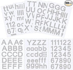 Outus 8 Sheets Vinyl Letter Stickers Self Adhesive Mailbox Numbers Alphabet Stickers Stick on Letters for Christmas Stockings Scrapbook Bulletin Board School Business(2 Inch,Glitter Silver)