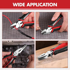 ARROW 3PC Pliers Set, Includes 8.5 Inch Linesman, 8 Inch Needle Nose Pliers, 6 Inch Diagonal Cutter, Comfortable Ergonomic Anti-slip Handle, for Basic Repairs