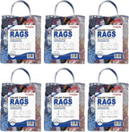 Premium Color Knit Cleaning Rags (4 lb. Bag - Pack of 6) – Shop Rags Bulk for Workshops, Mechanics, Painters, and Home Use, Multipurpose Cotton T-Shirt Rags