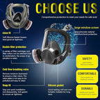 Reusable Half Face and Full Face Gas Mask with Activated Carbon Filter Against Organic Vapor/Dust/Chemical