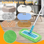 Reusable Dry Sweeping Cloths Microfiber Wet Mop Pads Compatible with Swiffer Sweeper Mop Replacement Sweeping Mopping pad Refills for Hardwood Surface Floor Cleaning (32)