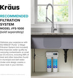 KRAUS Oletto 2-in-1 Commercial Style Pull-Down Single Handle Water Filter Kitchen Faucet for Reverse Osmosis or Water Filtration System in Spot-Free Stainless Steel, KFF-2631SFS