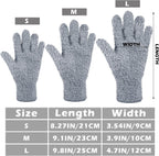 Patelai 3 Pairs Microfiber Plant Dusting Gloves Leaf Cleaning Gloves for Indoor Plants, Blinds, Furniture, House(Small,Black, White, Gray)