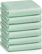 Nanoscale Cleaning Cloth,Easy Clean Fish Scale Microfiber Glass Cleaning Cloths Streak Free for Window Car Mirrors Windshield Lint Free Microfiber Polishing Cleaning All-Purpose Towel Pack of 6(Green)