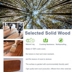 42" Wood Ceiling Fan with Lights Remote Control,Quiet DC Motor 3 Blade Ceiling Fans for Patio Living Room, Bedroom, Office,Indoor Outdoor(Black+Dark Walnut)