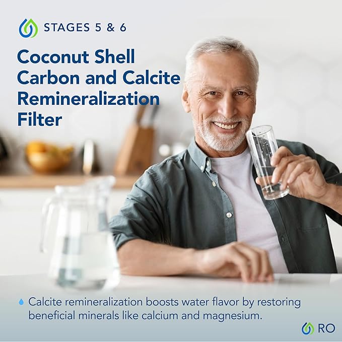 Kind Water 6-Stage Reverse Osmosis Drinking Water System with Chrome Faucet (Oil Rubbed Bronze)