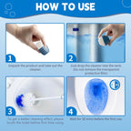 Toilet Bowl Cleaner Tablets, Automatic Toilet Tank Cleaner for Deodorizing & Descaling, Long-Lasting with Sustained Release Technology for Bathroom Cleaners, Blue & White, 20 Packs