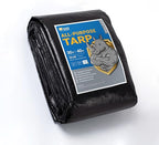 GUARD SHIELD Tarps Heavy Duty Waterproof 30x40 Feet Black Poly Tarp Cover Outdoor Thick UV Resistant Tarpaulin with Grommets 10mil