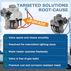 RV Water Heater Gas Valve, 93844 & 92089 RV Gas Hot Water Solenoid Valve Compatible with Atwood 6-10 Gallon Water Heaters, GC10A-4E, GC10A-2E, G6A-4E, GC10A-3E, Replaces Part 93844 92078 93870 92089