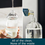 Grove Co. Tub and Tile Cleaner Refill Concentrate (2 x 1 Fl Oz) + 1 x Reusable Glass Spray Bottle (16 Oz) Plant-Based Cleaning Supplies Bundle, No Plastic Waste, Lemon & Eucalyptus Scent