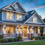 19" Dusk to Dawn Outdoor Lighting 2 Pack, Large Outdoor Wall Lights Dusk to Dawn, Black Sensor Porch Lights Exterior Lighting Fixtures Wall Mount for House Garage -with Gold Trim