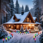 C9 Multicolor Christmas Light Bulbs, Vintage Incandescent Replacement Bulbs for Christmas String Lights, E17 Intermediate Base 7W Night Light Bulbs for Indoor Outdoor Holiday Decor, 25 Pack