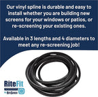 Window Screen Spline (100' x .140")