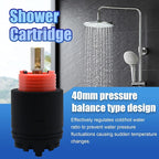 N40HLC Shower Cartridge Replacement, Compatible with RK7300-CART-3P, JH02BJ, HL-40, Fits Zurn Temp-Gard III Series Single Handle Shower/Tub Faucets, 40mm Ceramic Mixer Valve (1 Pack)