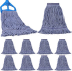 JERIA 8 Pack Heavy Duty Mop Head Replacements,String Mop Head for Commercial,Used for Home,Office and Kitchen,Washable,Reusable Mop