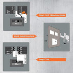 Generator Interlock Kit Fit for Eaton Cutler Hammer Challenger BR Series and CH Series 150 or 200 amp Panels 1 1/4 to 1 1/2" Space Between Main and Generator Breaker