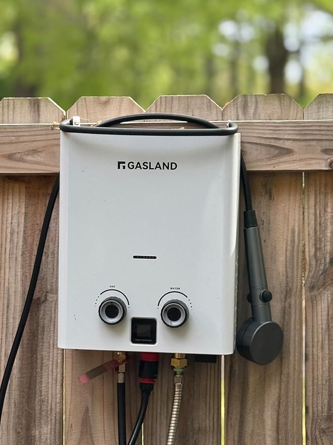 GASLAND 2025 Goshower G5 Portable Small Propane Water Heater | 1.32 GPM, 34,000 BTU | CSA Certified | For Camping, Off-Grid | Digital Display