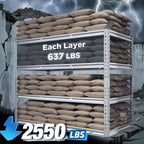 REIBII Garage Shelving, 4 Tier Storage Shelves Load 2550LBS, Adjustable Garage Shelving Heavy Duty, Metal Shelves Unit for Basement, Warehouse, 48" W x 60 "H x 24" D, Galvanized