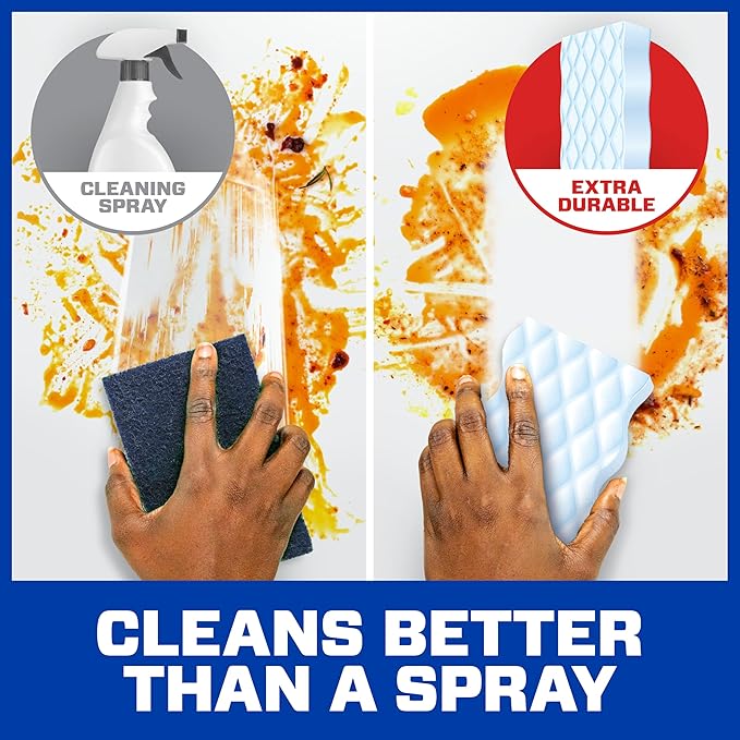 Mr. Clean Magic Eraser Sponge, All Purpose Cleaner, Cleaning Scrubber, Kitchen, Bathroom, Shower, Oven, Cleaning Supplies, Variety Pack with 1 Ultra Thick, 2 Ultra Foamy, & 3 Extra Durable, 6ct