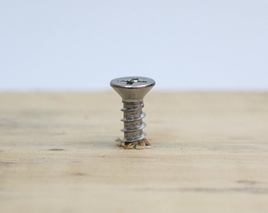 Bolt Dropper No. 8 x 3/8" Stainless Steel Flat Head Phillips Wood Screw, (100 pc), 18-8 (304) Stainless Steel Sheet Metal Screws- Type A Point, Plain Finish