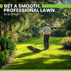 Gardease Lawn Leveling Rake 48" x 10" - Heavy Duty Professional Grade Reinforced Steel Landscape Tool for Soil, Sand & Garden - Superior Strength and Durability