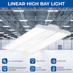 CINOTON 2FT 165W/110W/80W LED Shop Light with 22275LM, 0-10V Dimmable Linear High Bay Lighting, 120-277V Power Tunable Commercial Hanging Lights for Garage Office Warehouse Workshop UL Listed 2 Pack