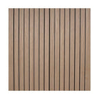4ft x 4ft Unfinished White Oak Veneer Flexible Tambour Wall Panel with 3/4" Black 30-Degree Groove Slats, Flexible & Customizable