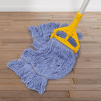 3 Pack Heavy Mop Replace Head,Wet Commercial Industrial Grade Blue Cotton Ring-Shaped Wet Use Mop Replaement Head-Reusable Mop Head Refills,Heavy Duty Industrial Mop Head Replacement