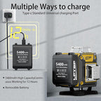 Laser Level 360 Self Leveling with Tripod, 200ft/60m working distance with vertical and horizontal lines, self-leveling mode&IP54 waterproof set