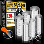 0.8 "&1.18" Glue Clear Dots Double Sided Removable, Mounting Putty for Walls No Damage, Poster Sticky Tack for Hanging Pictures, Dashboard Accessories, Home Crafts, 120 Pcs