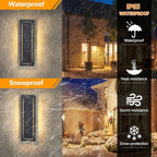 tewei 1 Pack LED Outdoor Wall Lights, 15.7'' Modern Outdoor Indoor Wall Sconce Large Exterior Lighting Fixtures Outside Front Door Lights for House, Hallway, Warm White 3000K, Black with Gold Finish