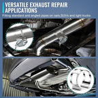 Exhaust Tacking Band Clamp-On Set, 2.5-Inch and 3-Inch Dual-Size Welding Clamps, Universal Clamps for Welding Fabrication and Exhaust Pipe Repair