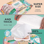 6 Packs Surface Cleaning Wipes, Thick & Large Dispose, All-Purpose Cleaner for Bathroom, Kitchen, Office, 600 Count Soft Flow, Biodegradable, White Soap Scent