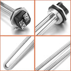 Mornajina 02582 Electric Water Heater Elements 4500W 240V, Hot Water Heater Replacement Parts Screw-in RV Hot Water Heater Fit Most Models, Straight Type