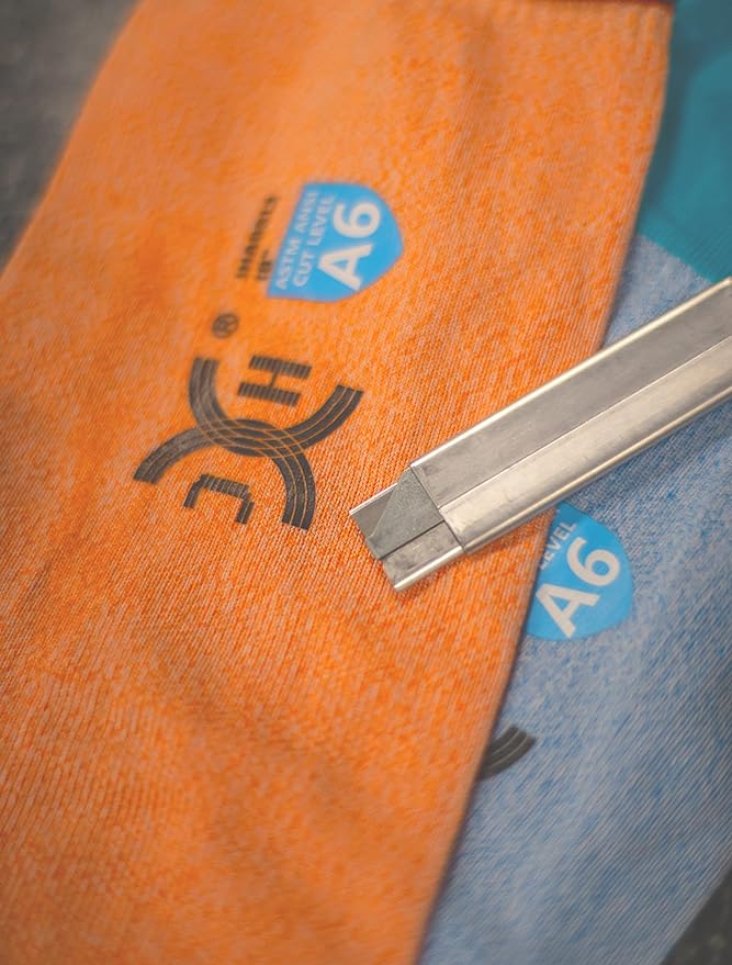 J H Cut Resistant Sleeves with Thumb Slot,ANSI Level A6,Arm Protection for Glass Handling,Machining,Metal Handling,18" 1pair