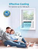 Midea 5,000 BTU EasyCool Window Air Conditioner - Cool up to 150 Sq. Ft. with Easy-to-Use Mechanical Controls and Reusable Filter, Perfect for Small Bedroom, Living Room, Home Office