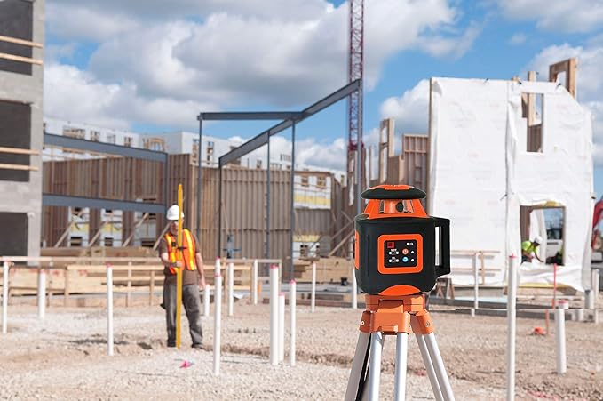 Johnson Level & Tool 40-6541 High Accuracy Dual Slope Rotary Laser System, Red, 1 ‎Kit