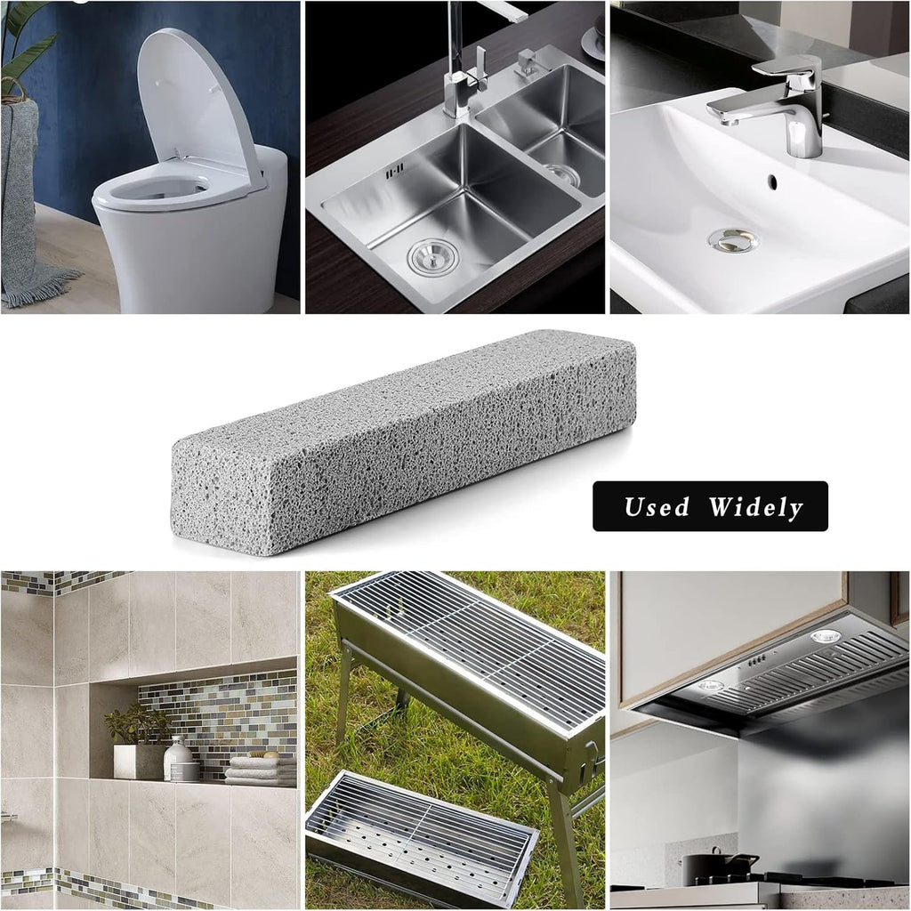 6Pack Pumice Stone for Toilet Cleaning Bowl Stick,Powerfully Cleans Hard Water Rings, Calcium Buildup & Stains, Suitable for Cleaning Toilet, Bathtubs, Kitchen Sink, Grill