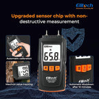 Elitech Digital Moisture Meter Water Leak Detector with Pin Probes, Moisture Tester for Wood Floors Walls with 4 Wood & Material Modes, Hold Function, Max/Min Reading MOT-270W