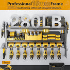 Power Tool Organizer - 3 Layer 8 Drill Holder Wall Mount, Storage Rack for Garage Organization, Large Tool Shelf, Gifts for Him Men Dad Husband Anniversary Fathers Day, Cool Gadget Stocking Stuffer