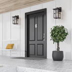 MICSIU Bronze Outdoor Wall Sconce 2 Pack, 11 Inch Exterior Light Fixtures Wall Mount with Clear Glass Shade, Waterproof Outdoor Porch Lights for House, Garage, Pathway, Walkway